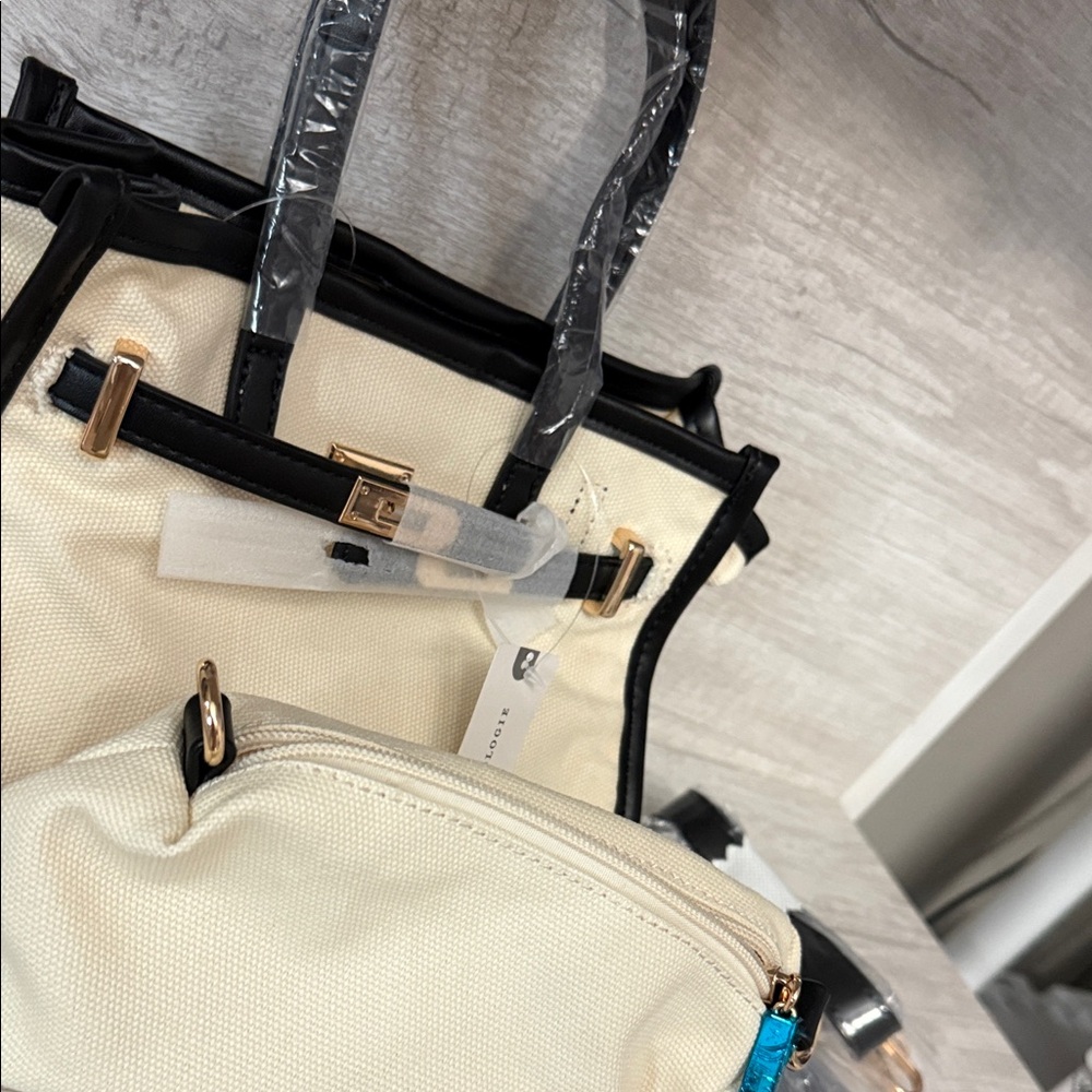 Anthropologie Black and Cream Crossbody Bag NWT - Picture 7 of 11